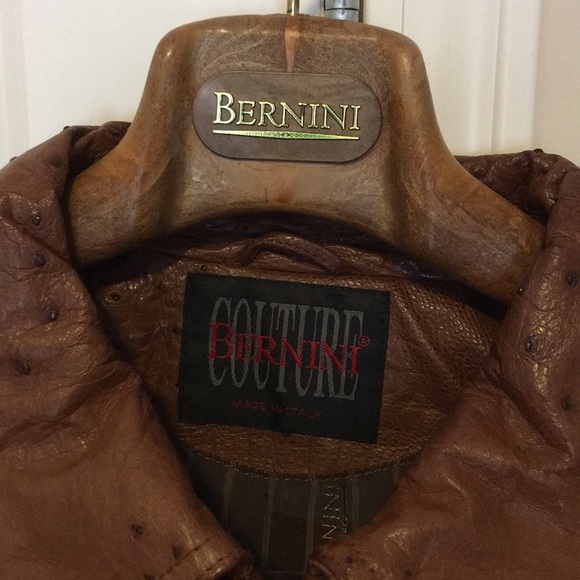 Couture Bernini Men’s Ostrich Leather Jacket - Picture 2 of 6